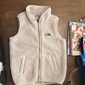 The North Face Kids Off-White Fleece Vest